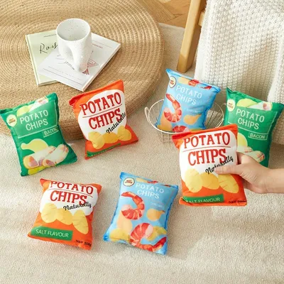 HausPets Quietschspielzeug Chipstüte Plüsch Blau
