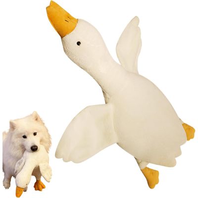 HausPets Hundespielzeug Weiße Ente Plüsch Robust