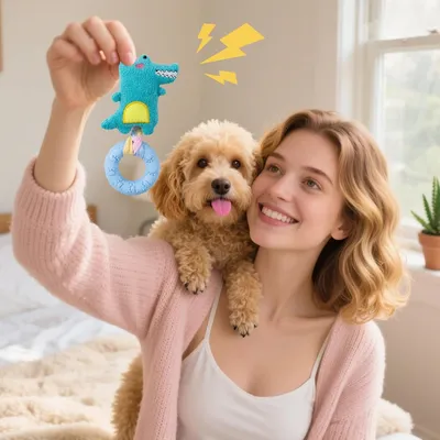 HausPets Jouet Chien Peluche Couineur Résistant 19cm
