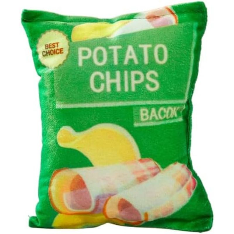 HausPets Quietschspielzeug Chipstüte Plüsch Grün