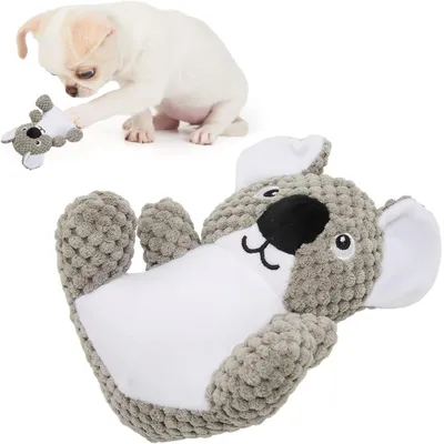 HausPets Jouet Chien Koala Peluche Couineur Lavable