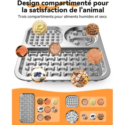 HausPets Tapis Lécher Chien Inox Anti-Glouton Ventouse Antistress