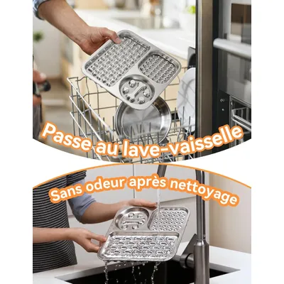 HausPets Tapis Lécher Chien Inox Anti-Glouton Ventouse Antistress