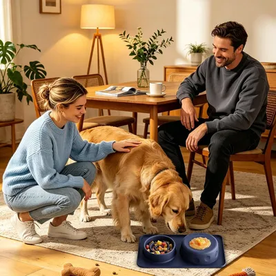 HausPets Bol Léchouille Chien 2en1 Silicone Anti-étouffement 500ml