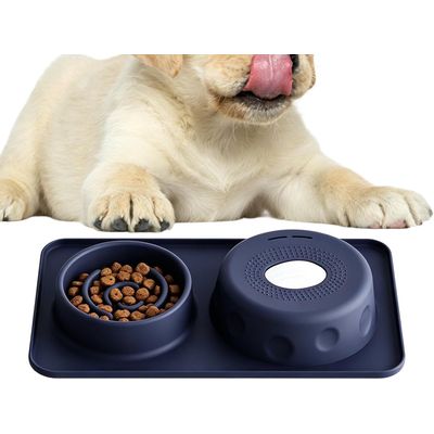 HausPets Lecknapf Hund 2in1 Silikon Anti-Schluckauf Ball 500ml