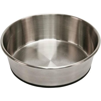 HausPets Comedero antideslizante de acero inoxidable para perros, 2800 ml