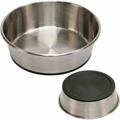 HausPets Comedero antideslizante de acero inoxidable para perros, 2800 ml