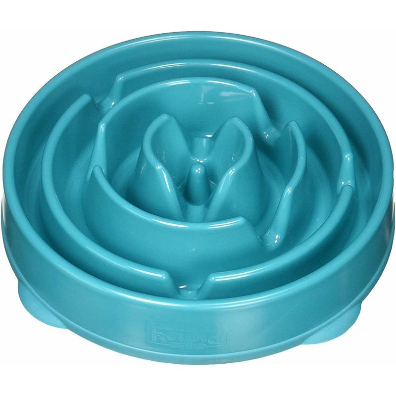 HausPets Gamelle Lente Chien Anti-Ballonnement Labyrinthe Turquoise L