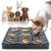 HausPets Tapis Lécher Chien Silicone Noir Anti-Glouton Antidérapant