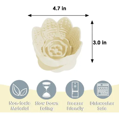 HausPets Tapis Lécher Chien Anti-Anxiété Enrichissant Antidérapant Beige