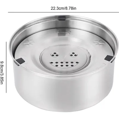 HausPets Gamelle Chien Flottante 3L Acier Inoxydable Antidérapant
