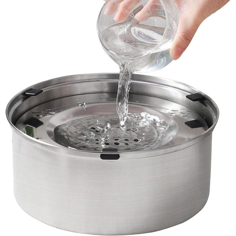 HausPets Gamelle Chien Flottante 3L Acier Inoxydable Antidérapant