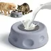HausPets Gamelle Léchage Chien ABS Grise Anti-Ballonnement Ventouse
