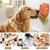HausPets Tapis Lécher Chien Chat Silicone Rouge Ventouse Bain
