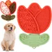 HausPets Tapis Lécher Chien Chat Silicone Rouge Ventouse Bain