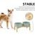 HausPets Gamelle Surélevée Chien Céramique Vert Clair Double Bol