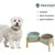 HausPets Gamelle Surélevée Chien Céramique Vert Clair Double Bol