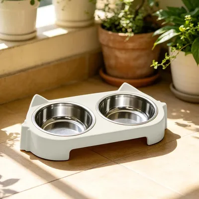 HausPets Support Gamelle Surélevée Chien Acier Inoxydable Antidérapant