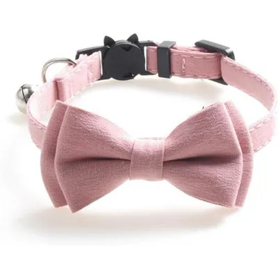 Collier chat clochette nœud papillon - Sécurité déverrouillage rapide