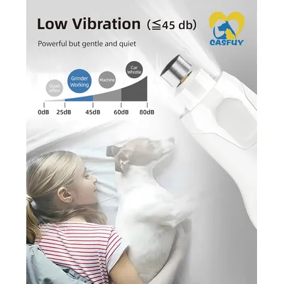 HausPets Lime Ongles Chien 6 Vitesses LED 45dB Blanc HausPets Lime Ongles Chien 6 Vitesses LED 45dB Blanc