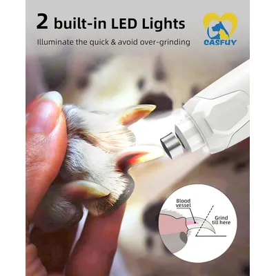 HausPets Lime Ongles Chien 6 Vitesses LED 45dB Blanc HausPets Lime Ongles Chien 6 Vitesses LED 45dB Blanc