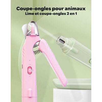 HausPets Coupe Griffes LED Rechargeable SafeTrim Blanc