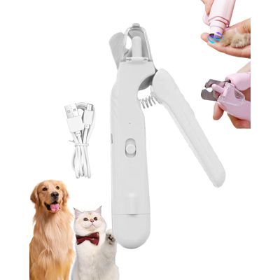 HausPets Coupe Griffes LED Rechargeable SafeTrim Blanc