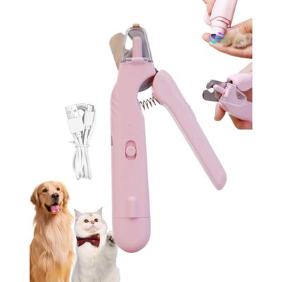 HausPets Coupe Griffes LED Rechargeable SafeTrim Rose