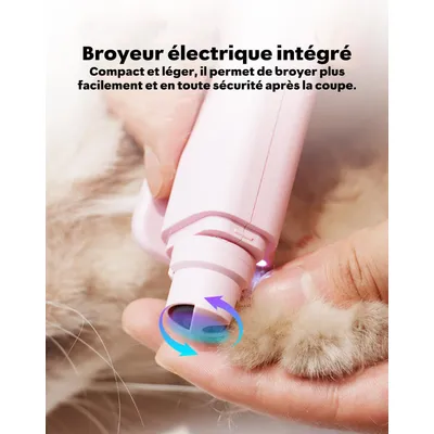 HausPets Coupe Griffes LED Rechargeable SafeTrim Rose HausPets Coupe Griffes LED Rechargeable SafeTrim Rose