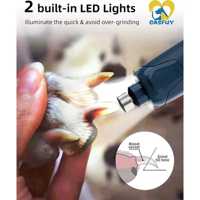 HausPets Lime Ongles Chien 6 Vitesses LED 45dB USB HausPets Lime Ongles Chien 6 Vitesses LED 45dB USB