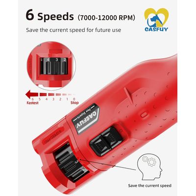 HausPets Lime Ongles Chien 6 Vitesses LED 45dB USB