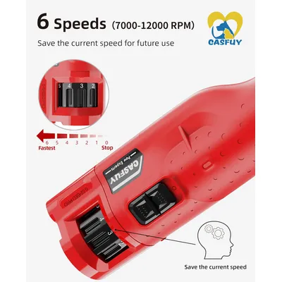 HausPets Lime Ongles Chien 6 Vitesses LED 45dB USB HausPets Lime Ongles Chien 6 Vitesses LED 45dB USB