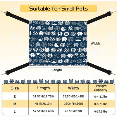 HausPets Hamac Suspendu Chat Lin Grand Taille Jusqu'à 7,7kg