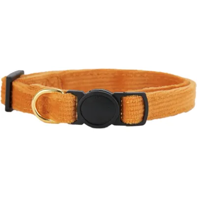 HausPets Katzenhalsband Cord-Samt Orange Fliege