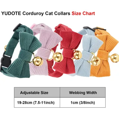 HausPets Katzenhalsband Cord-Samt Orange Fliege