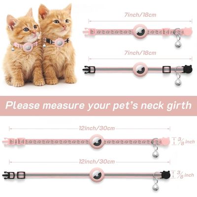 HausPets Collar reflectante de seguridad para gatos AirTag, paquete de 2