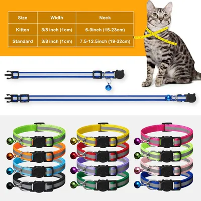 HausPets Sicherheitshalsband Katze Reflektierend 8 Farben