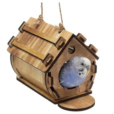 HausPets Casa para pájaros de madera