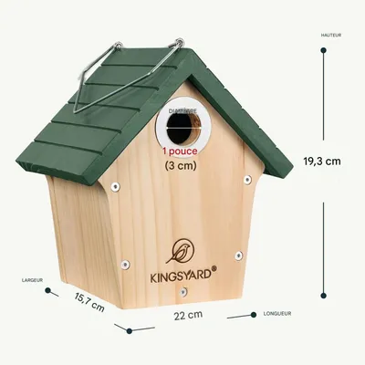 HausPets Casa para pájaros de madera