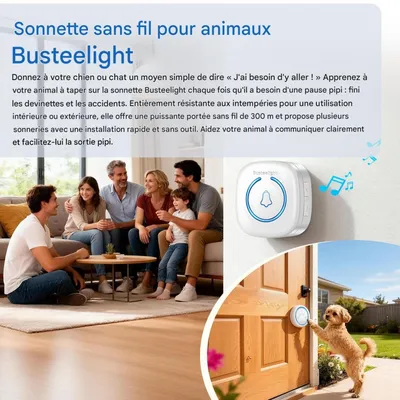 HausPets Drahtlose Touch-Haustier-Türklingel HausPets Drahtlose Touch-Haustier-Türklingel