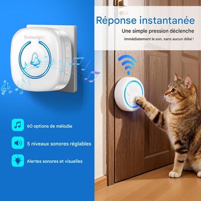 HausPets timbre inalámbrico con pantalla táctil para mascotas