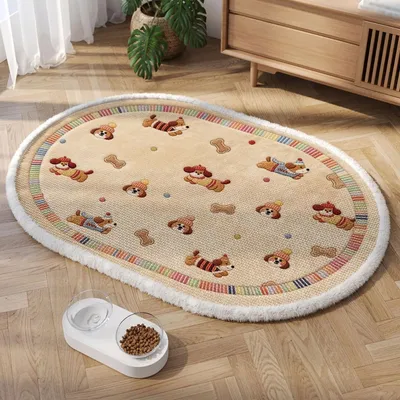 HausPets Plüsch-Futterplatzmatte für Katzen und Hunde