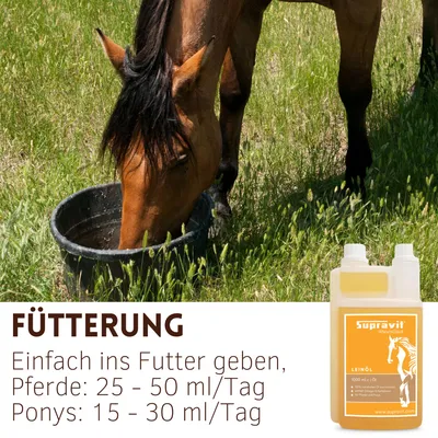 Supravit Leinöl Pferde & Hunde 1l Supravit Leinöl Pferde & Hunde 1l