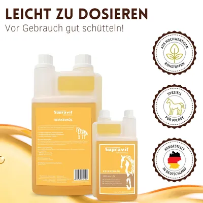 Supravit Reiskeimöl für Pferde 1l