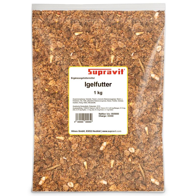 Supravit Igelfutter mit Insekten - Artgerechtes Futter für Igel Ganzjährig