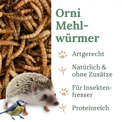 Orni Mehlwürmer getrocknet 1,5kg Orni Mehlwürmer getrocknet 1,5kg