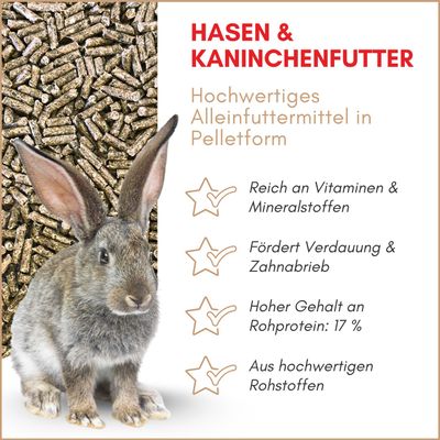 Supravit Hasenfutter & Kaninchenfutter - Alleinfutter Zucht & Aufzucht