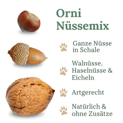 Orni Nüsse-Mix für Eichhörnchen 1kg