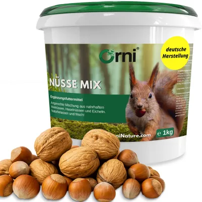 Orni Nüsse-Mix Artgerecht für Eichhörnchen - Ganzjahr Eichhörnchenfutter