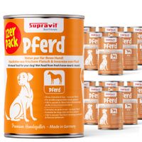 Packung Supravit natürliches Hundenassfutter Dosenfutter Hund Lamm